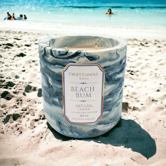 Beach Bum - Double Wick Stone Vessel Beach Bum - Double Wick Stone Vessel