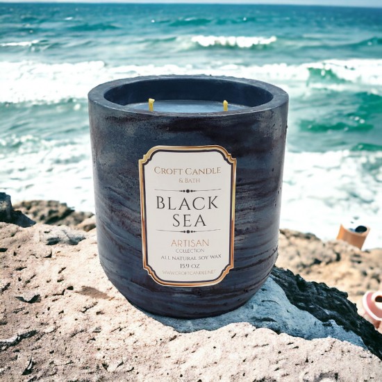 Black Sea - Double Wick Stone Vessel Black Sea - Double Wick Stone Vessel