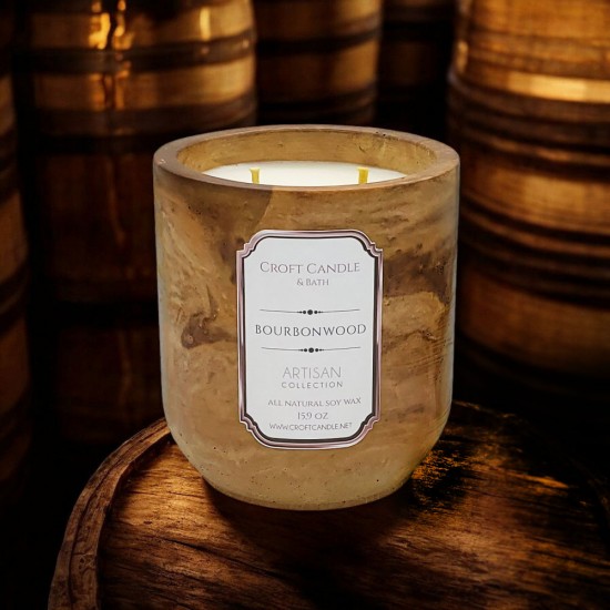 Bourbonwood - Double Wick Stone Vessel Bourbonwood - Double Wick Stone Vessel