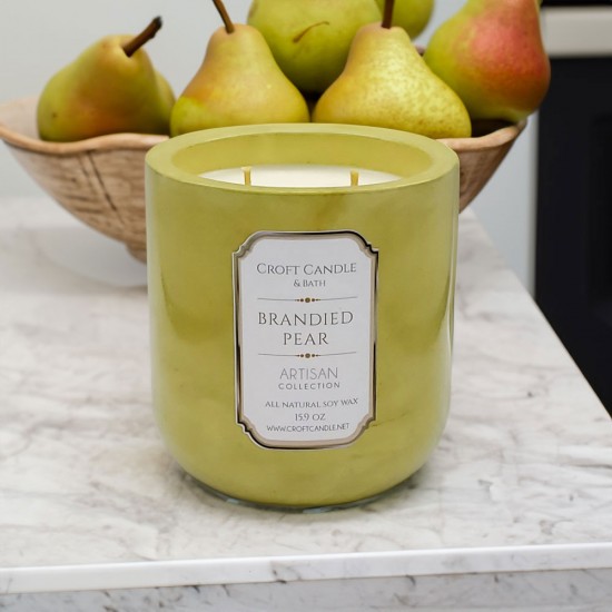 Brandied Pear - Double Wick Stone Vessel Brandied Pear - Double Wick Stone Vessel