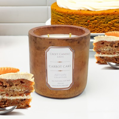 Carrot Cake - Double Wick Stone Vessel Carrot Cake - Double Wick Stone Vessel