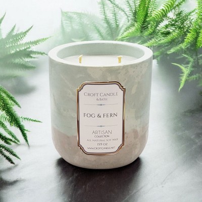 Fog & Fern - Double Wick Stone Vessel