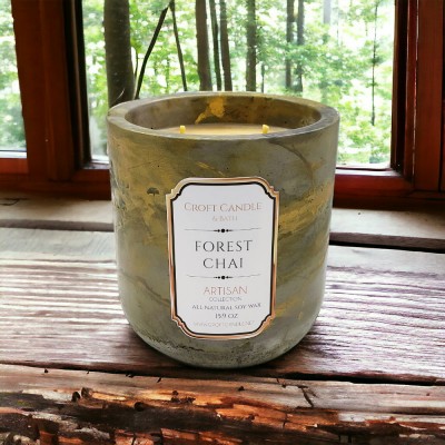 Forest Chai - Double Wick Stone Vessel