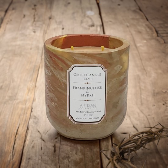 Frankincense & Myrrh - Double Wick Stone Vessel