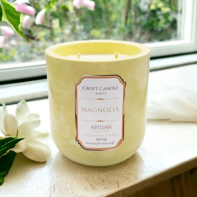 Magnolia - Double Wick Stone Vessel Magnolia - Double Wick Stone Vessel