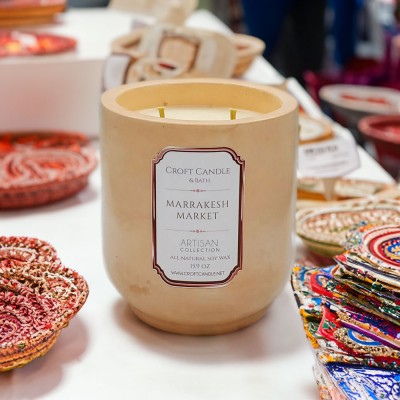 Marrakesh Market - Double Wick Stone Vessel Marrakesh Market - Double Wick Stone Vessel