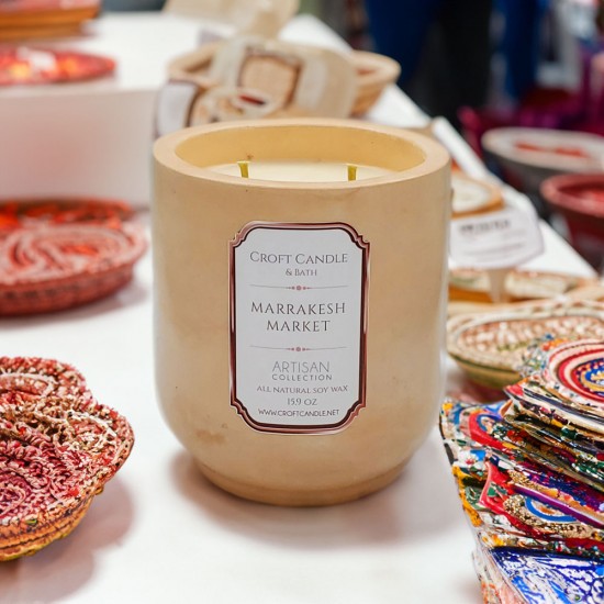 Marrakesh Market - Double Wick Stone Vessel Marrakesh Market - Double Wick Stone Vessel