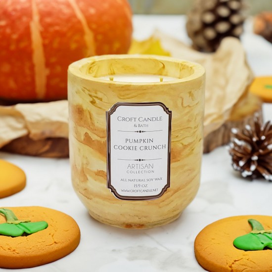 Pumpkin Cookie Crunch - Double Wick Stone Vessel Pumpkin Cookie Crunch - Double Wick Stone Vessel