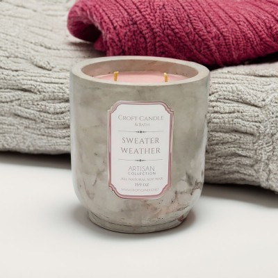 Sweater Weather - Double Wick Stone Vessel Sweater Weather - Double Wick Stone Vessel