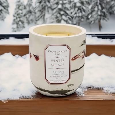 Winter Solace - Double Wick Stone Vessel Winter Solace - Double Wick Stone Vessel