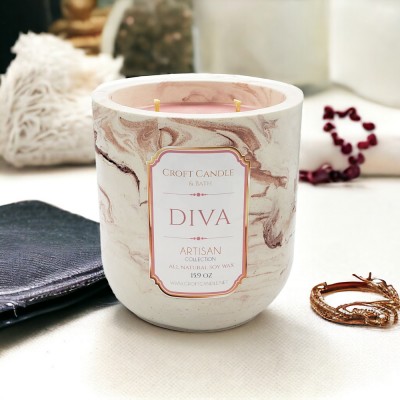 Diva - Double Wick Stone Vessel