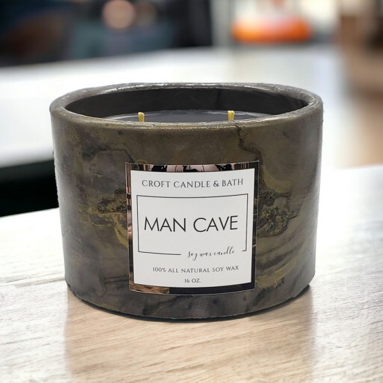 Man Cave Artisan Stone Candle Man Cave Artisan Stone Candle