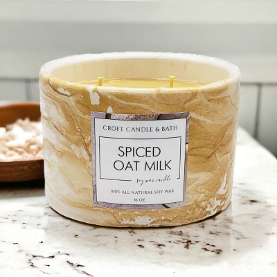 Spiced Oat Milk Artisan Stone Candle