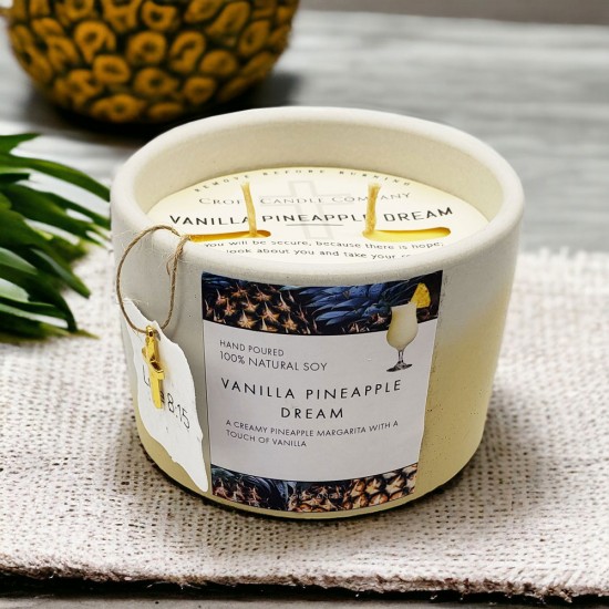 VANILLA PINEAPPLE DREAM SOY CANDLE VANILLA PINEAPPLE DREAM SOY CANDLE