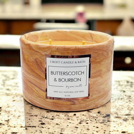 Butterscotch & Bourbon Artisan Stone Candle Butterscotch & Bourbon Artisan Stone Candle
