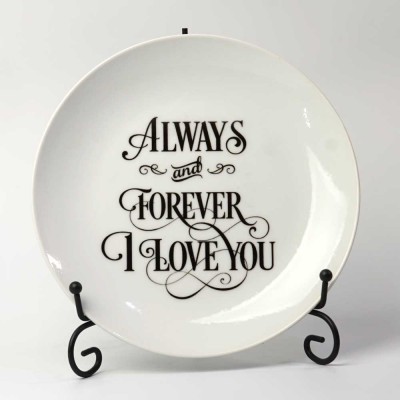 Croft Faith Plate with Stand - Always and Forever 