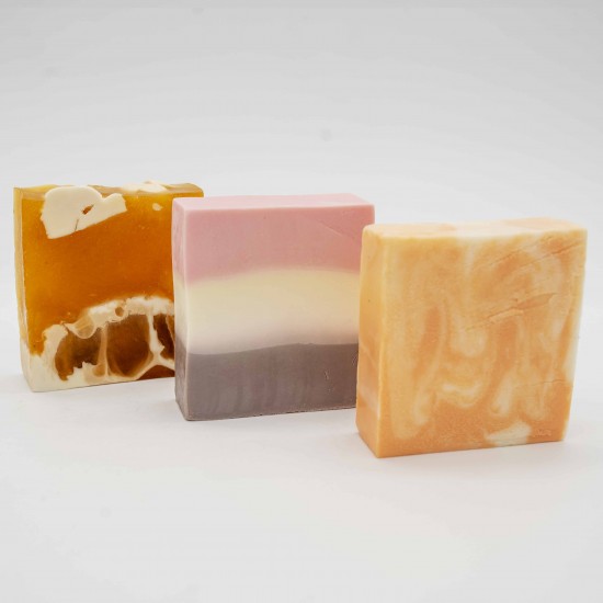 CARAMEL POPCORN, NEAPOLITAN, DREAMSICLE (3 SHEA BUTTER BAR SET)